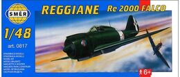 Model Reggiane RE 2000 Falco 1:48 16,1x22cm v krabici 31x13,5x3,5cm