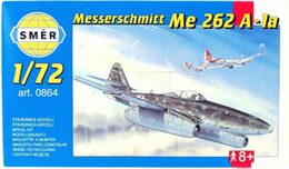 Směr Model Messerschmitt Me 262A 1:72 14,7x17,4cm v krabici 25x14,5x4,5cm