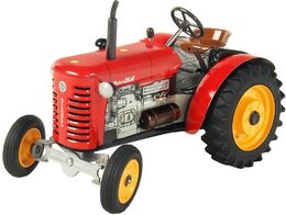 Traktor Zetor 25A červený na klíček kov 15cm 1:25 v krabičce Kovap