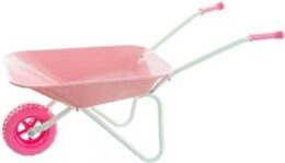 Teddies plechové kolečko Yupee velké růžové 78x40x32cm v krabici