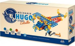 Stavebnice HUGO Vrtulník s nářadím 144ks plast v krabici 31x16x7cm