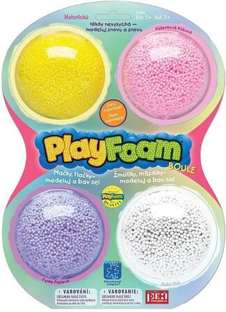 PlayFoam Modelína/Plastelína kuličková 4pack - 4 barvy na kartě