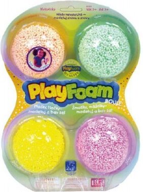 PlayFoam Modelína/Plastelína kuličková 4pack - 4 barvy na kartě
