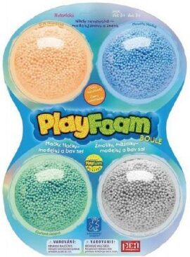 PlayFoam Modelína/Plastelína kuličková 4 barvy na kartě