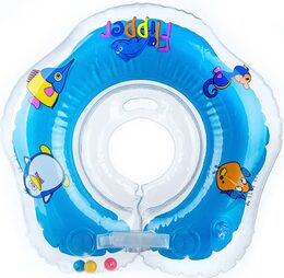 Plavací nákrčník Flipper/Kruh modrý v krabici 17x20cm 0+