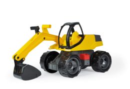 Bagr žlutočerný Giga Trucks plast 80cm v krabici 70x35x29cm