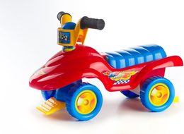 Odrážedlo pro nejmenší červené 48x31x23cm v krabici od 12 měsíců