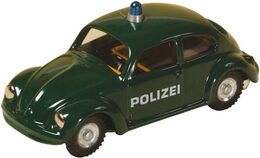 Auto VW brouk policie kov 11cm tmavě zelené v krabičce Kovap