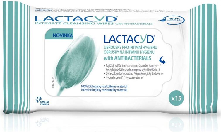 Lactacyd ubrousky with Antibacterials 15 ks