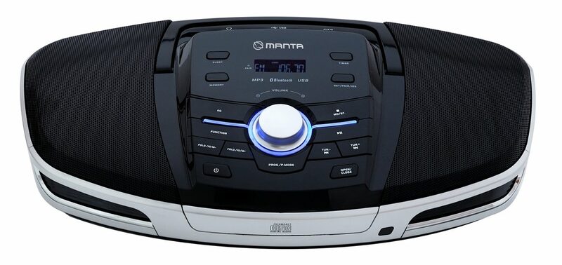 MANTA MM272 - Boombox Cosmos BT, CD, FM, USB, AUX, bluetooth, 2 x 10W, LCD displ, POŠKOZENÝ OBAL