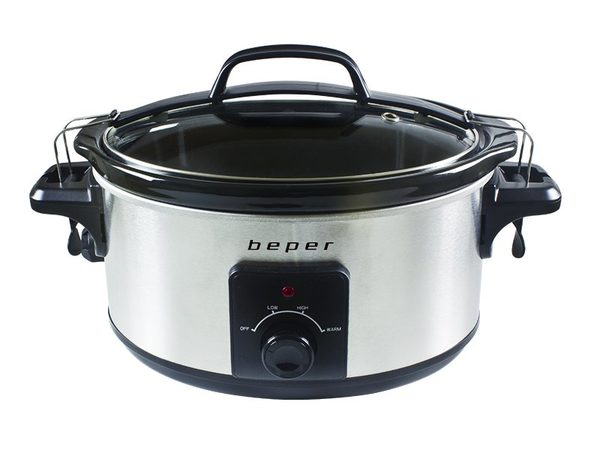 BEPER BC500 hrnec pro pomalé vaření 5,5l, nerez, 260W