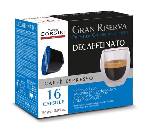 Kapsle BEZ KOFEINU CAFFÉ CORSINI GRAN RISERVA ESPRESSO 16 ks