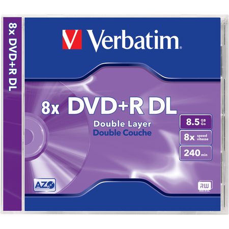 DVD+R DL 8,5GB 8x 1PK JC VERBATIM