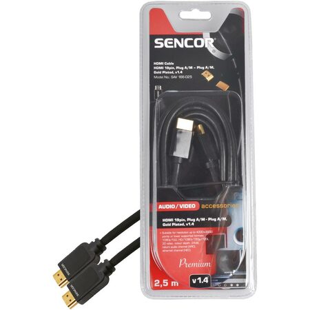 SAV 166-025 HDMI M-M 2,5m v1.4 P SENCOR (35039914)