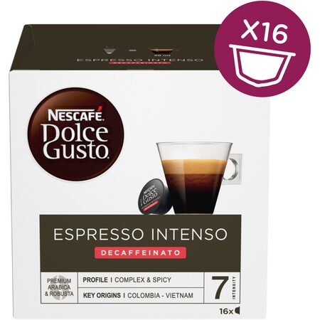 Nescafé Dolce Gusto Espresso Intenso Decaffeinato kávové kapsle 16 ks