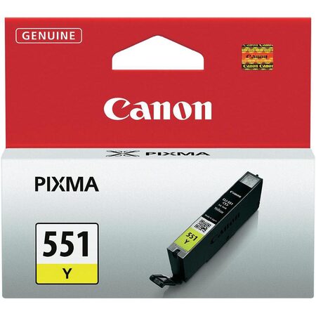 Inkoustová náplň Canon CLI-551 Y, 330 stran originální - žlutá (6511B001)