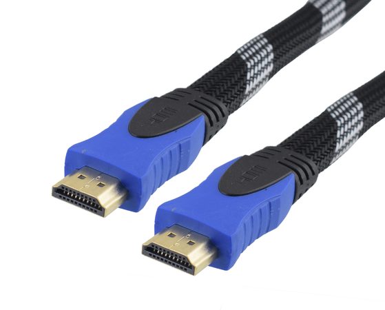 Propojovací kabel  HDMI 2.0 A - HDMI 2.0 A M/M s textilním opletem, 1m
