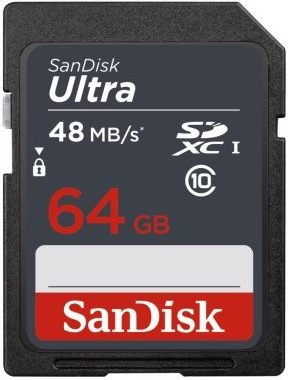 Paměťová karta Sandisk SDXC Ultra 64GB UHS-I U1 (48R/10W)