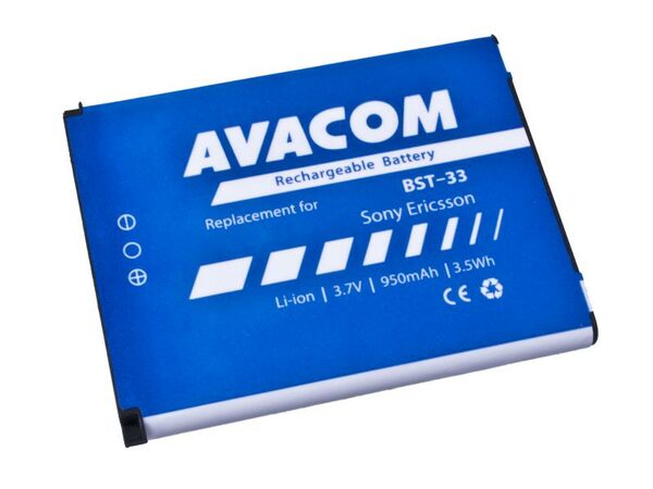 Baterie Avacom pro Sony Ericsson K550i, K800, W900i Li-Ion 3,7V 950mAh (náhrada BST-33)
