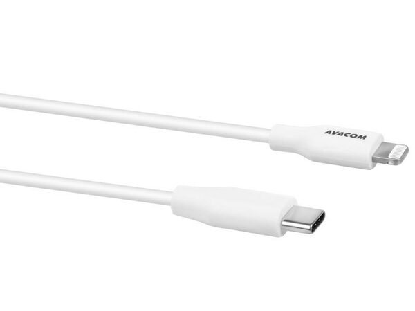 Kabel Avacom USB-C/Lightning, MFi, 1,2 m - bílý
