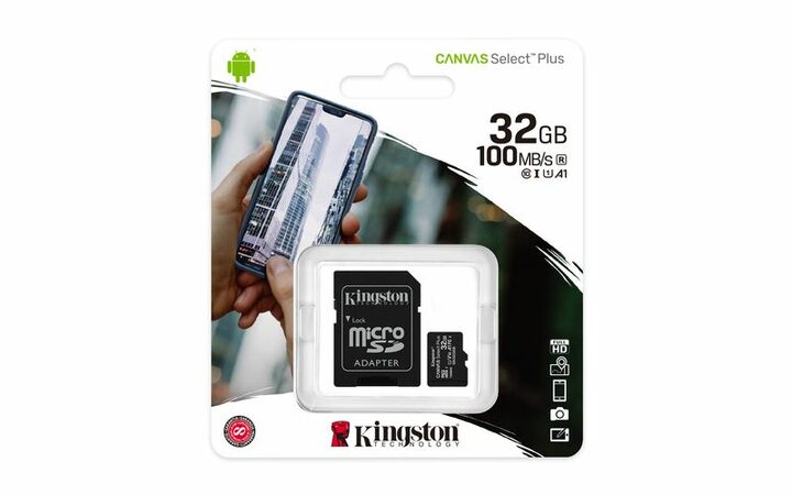 Kingston 32GB microSDHC  A1 CL10 100MB/s