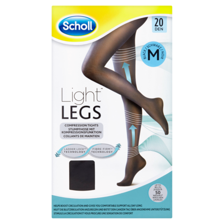 Scholl Kompresní punčochové kalhoty černé 20 DEN Light LEGS M