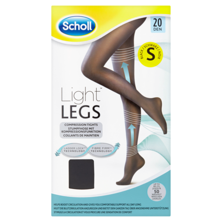 Scholl Kompresní punčochové kalhoty černé 20 DEN Light LEGS S
