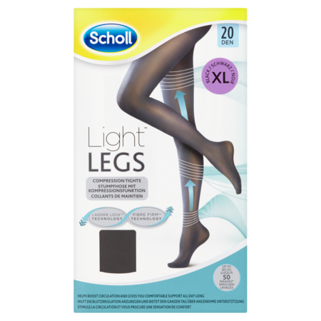Scholl Kompresní punčochové kalhoty černé 20 DEN Light LEGS XL