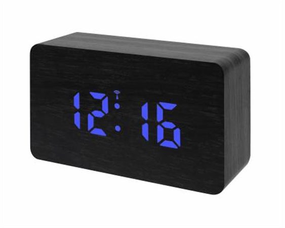 Bresser MyTime W Color LED Tabletop Alarm Clock,bk
