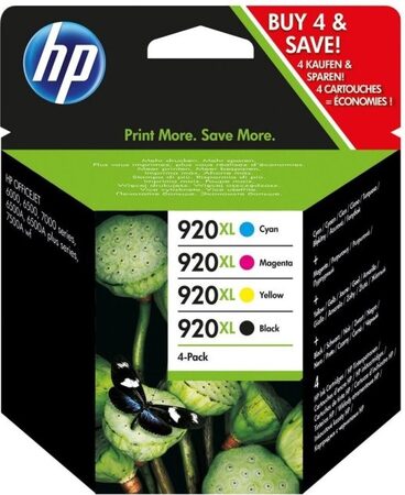 Inkoustová náplň HP No. 920XL, 1200 stran, CMYK originální
