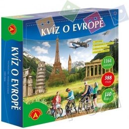 Kvíz o Evropě společenská hra v krabičce 11,5x18x3,5cm