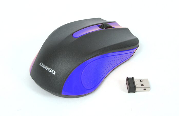 Omega mouse bezdrátová OM0419BL modrá