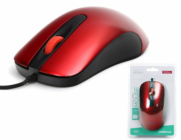 Omega mouse OM0520R červená