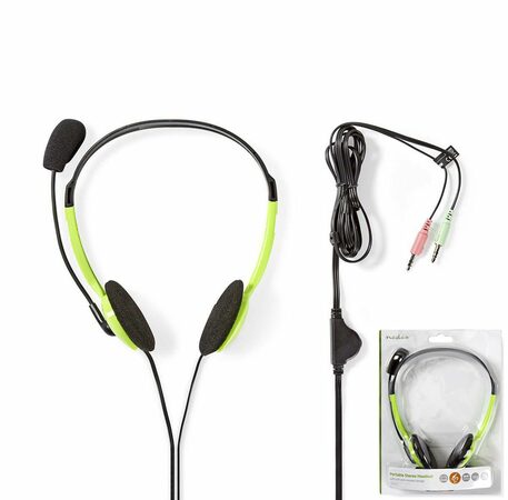 Nedis CHST100GN HEADSET sluchátka zelená