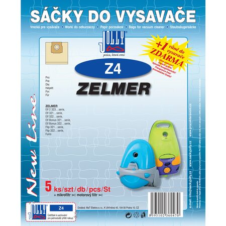 Sáčky do vysavače Jolly Z 4 (5+1+1ks) do vysav. ZELMER