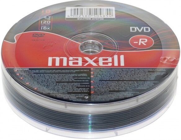 DVD-R 4,7GB 16x 10SH 275730 MAXELL