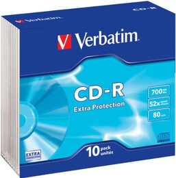 Disk Verbatim CD-R 700MB/80min Extra Protection, 52x, slim, 10ks