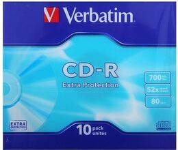 Disk Verbatim CD-R 700MB/80min Extra Protection, 52x, slim, 10ks