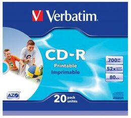 Disk Verbatim CD-R 700MB/80min Extra Protection, 52x, slim, 10ks