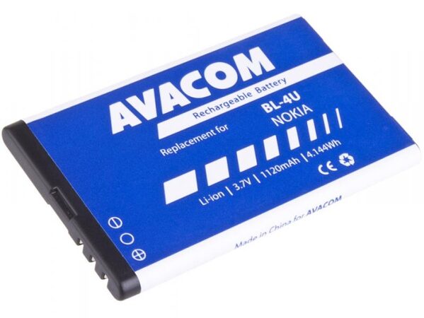 Baterie Avacom pro Nokia 5530, CK300, E66, 5530, E75, 5730, Li-Ion 1120mAh (náhrada BL-4U), POŠKOZENÝ OBAL
