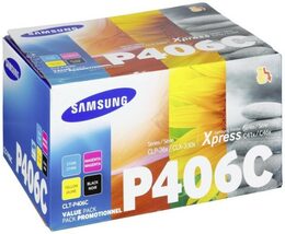 Toner Samsung CLT-P406C, 1000 stran - originální - černý/červený/modrý/žlutý (CLTP406CELS)