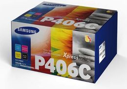 Toner Samsung CLT-P406C, 1000 stran - originální - černý/červený/modrý/žlutý (CLTP406CELS)