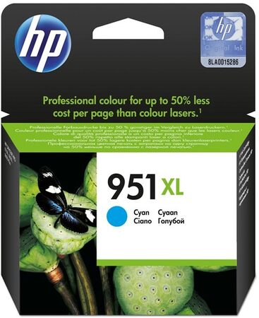 Inkoustová náplň HP 951XL, 1 500 stran - azurová
