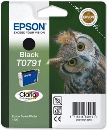 Inkoustová náplň Epson T0791, 11,1 ml - černá