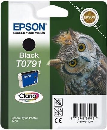 Inkoustová náplň Epson T0791, 11,1 ml - černá