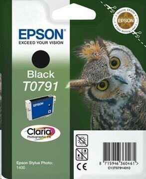 Inkoustová náplň Epson T0791, 11,1 ml - černá