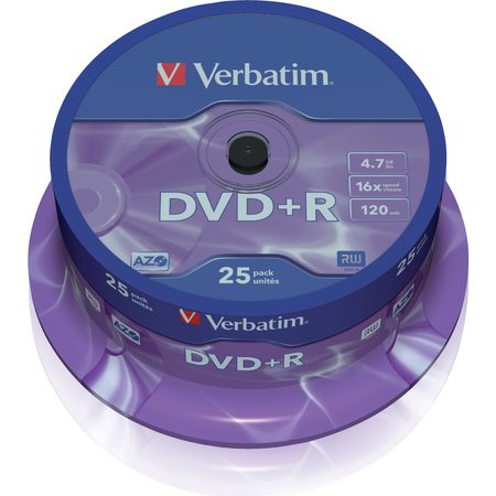 Disk Verbatim DVD+R 4,7GB, 16x, 25cake (43500)