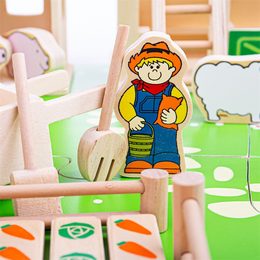 Bigjigs Toys Velká dřevěná farma - poškozený obal