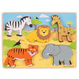 Bigjigs Toys Vkládací puzzle safari