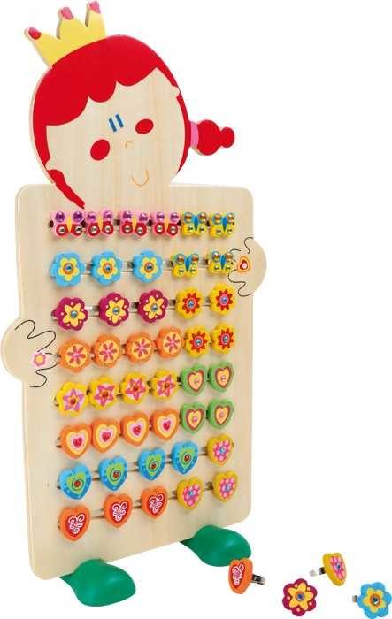 Small Foot Displej dřevěné prstýnky 72 ks